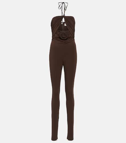 Floral-appliquÃ© cutout jersey jumpsuit - Magda Butrym - Modalova