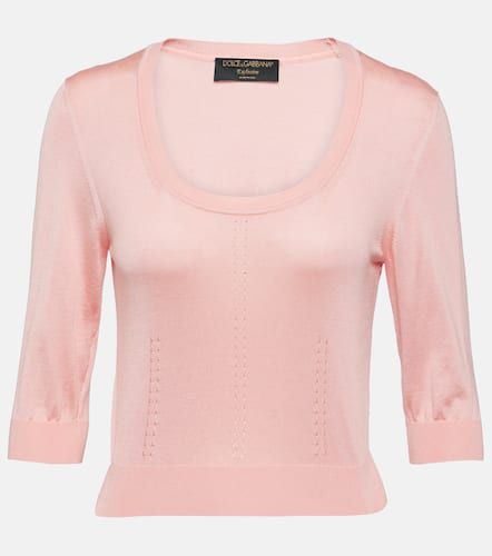 Capri pointelle silk sweater - Dolce&Gabbana - Modalova