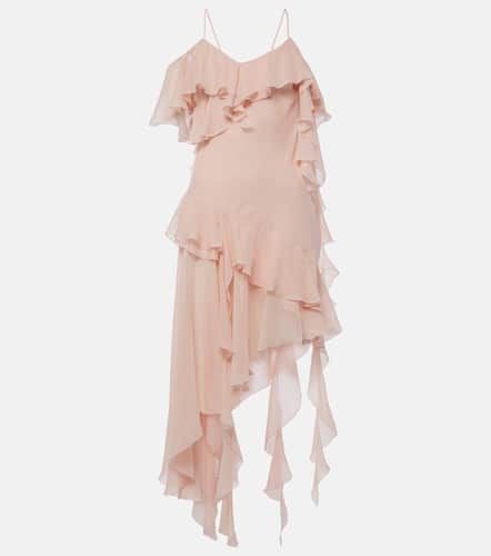 Ruffled silk georgette minidress - Blumarine - Modalova