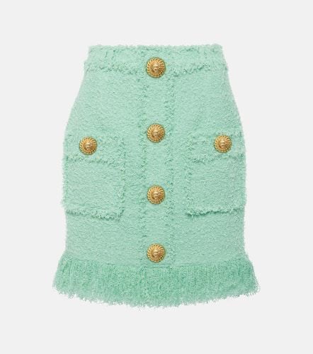 Balmain Fringed tweed miniskirt - Balmain - Modalova