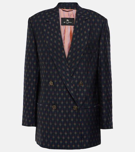 Etro Printed wool and cotton blazer - Etro - Modalova