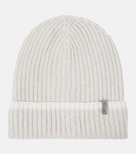 Monili embellished cashmere beanie - Brunello Cucinelli - Modalova