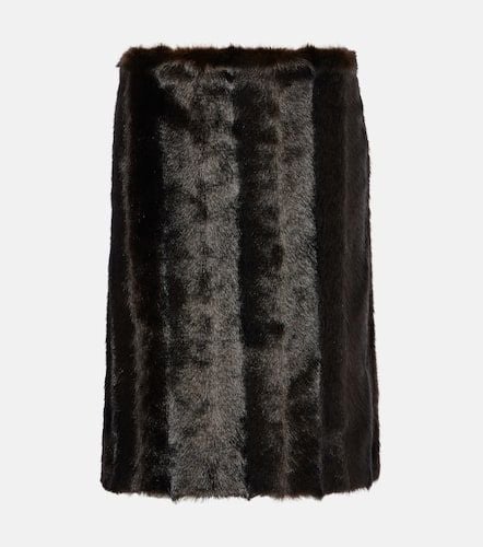 Low-rise faux fur pencil skirt - Magda Butrym - Modalova