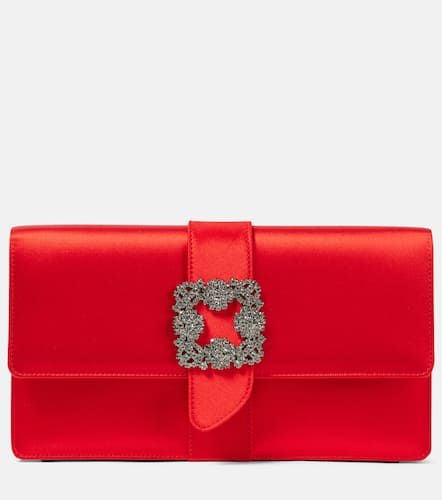 Capri embellished satin clutch - Manolo Blahnik - Modalova