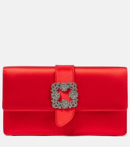 Clutch Capri aus Satin mit Kristallen - Manolo Blahnik - Modalova