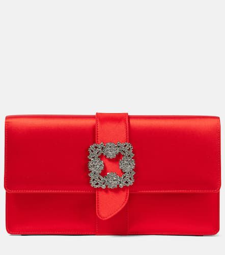 Clutch Capri de satén adornado - Manolo Blahnik - Modalova