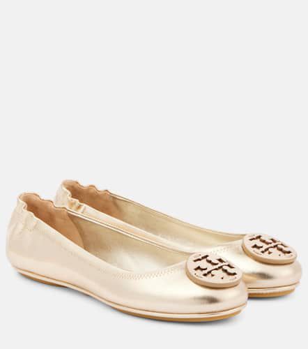 Minnie metallic leather ballet flats - Tory Burch - Modalova