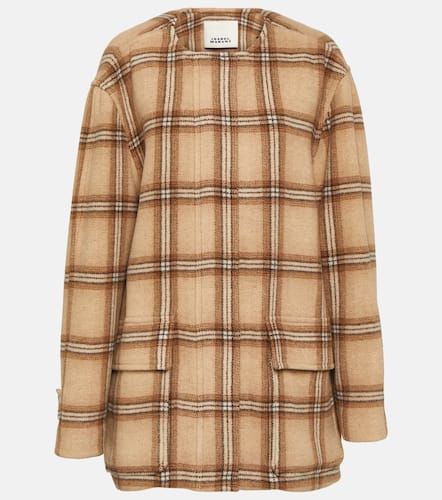 Checked wool blend coat - Isabel Marant - Modalova