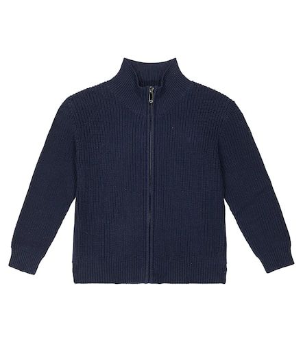Ribbed-knit cotton zip-up cardigan - Il Gufo - Modalova