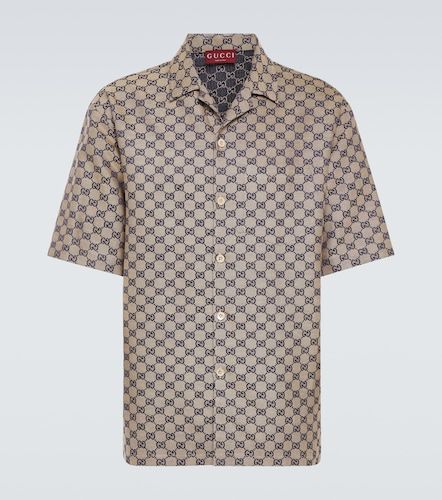 Camicia bowling in misto lino GG - Gucci - Modalova