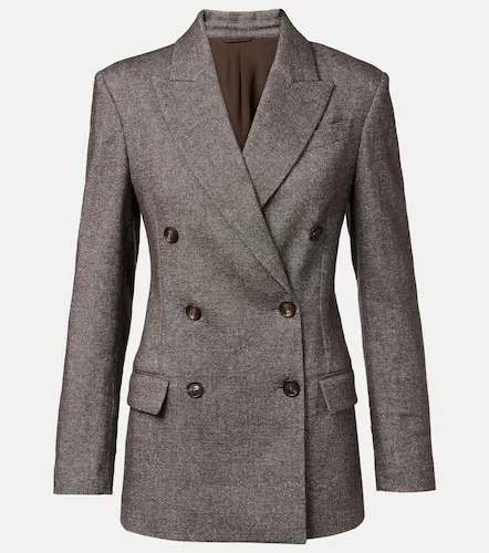 Wool and linen-blend blazer - Brunello Cucinelli - Modalova