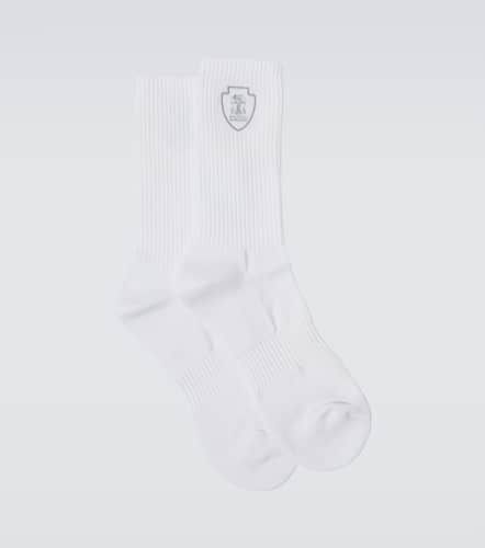Calzini in misto cotone con ricamo - Brunello Cucinelli - Modalova