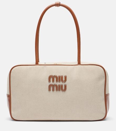 Borsa Beau in canvas con pelle - Miu Miu - Modalova