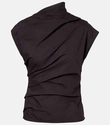 Ganni Ruched cotton-blend top - Ganni - Modalova