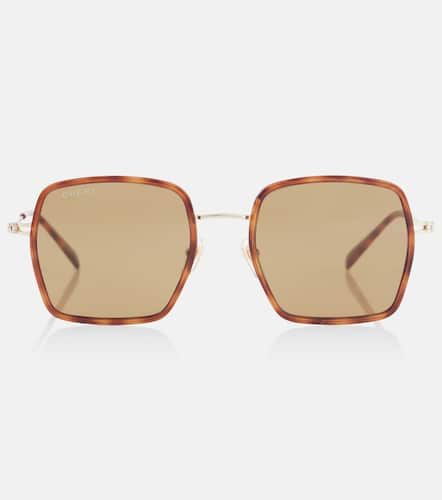 Gucci Logo square sunglasses - Gucci - Modalova