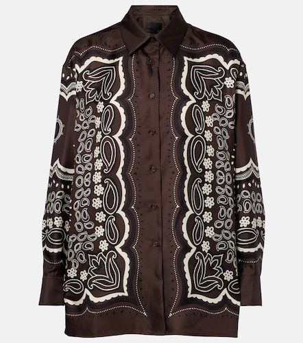 Camisa Alfie de sarga de seda estampada - Nili Lotan - Modalova