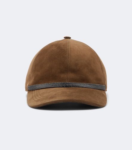 Monili suede baseball cap - Brunello Cucinelli - Modalova