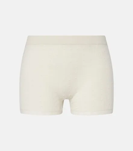 Lace-trimmed wool micro shorts - Gucci - Modalova