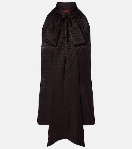 Top de seda en jacquard con Horsebit - Gucci - Modalova