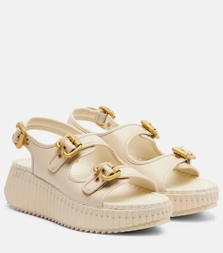 Chloe Nama leather platform sandals - Chloe - Modalova