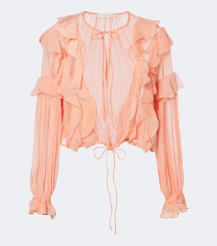 Delfina ruffled silk chiffon blouse - Ulla Johnson - Modalova