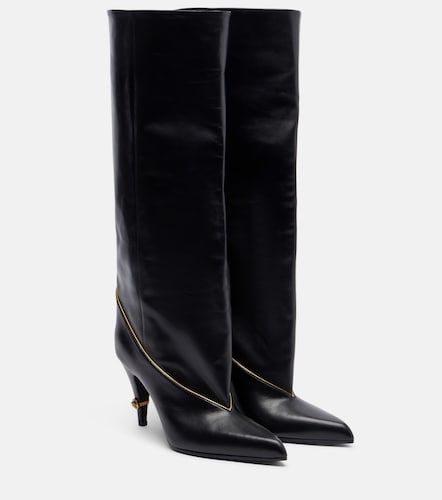 Medusa leather mid-calf boots - Versace - Modalova