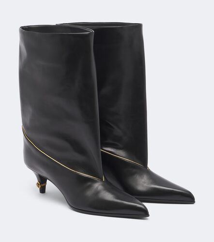 Medusa leather mid-calf boots - Versace - Modalova