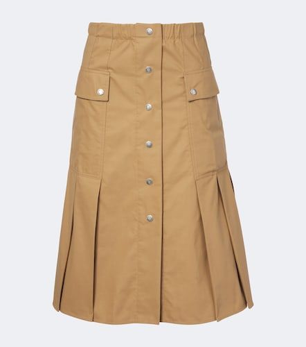 Falda midi de algodón plisada - Moncler - Modalova