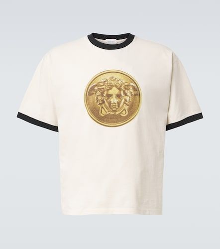 Camiseta Medusa de jersey de algodón estampada - Versace - Modalova