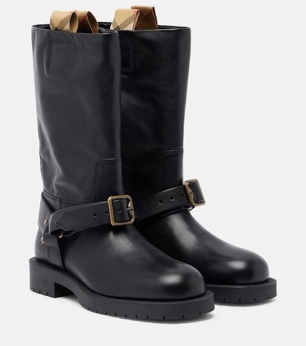 Soft Saddle leather mid-calf boots - Burberry - Modalova