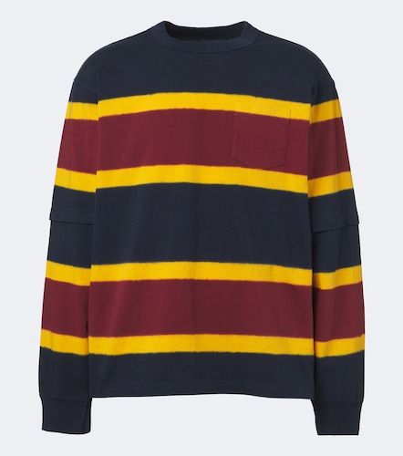 Sudadera de jersey de algodón a rayas - Sacai - Modalova
