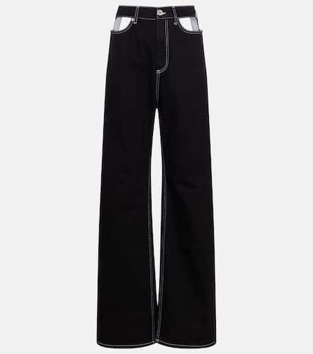 Cutout high-rise wide-leg jeans - Maison Margiela - Modalova