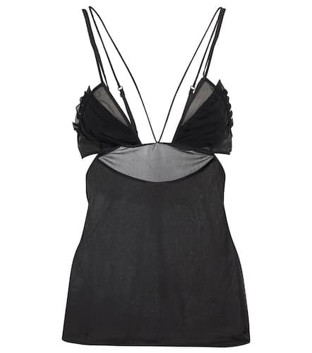 Pleated cutout mesh camisole - Nensi Dojaka - Modalova