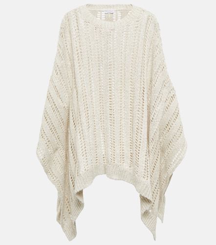 Poncho in misto lino e cotone - Brunello Cucinelli - Modalova