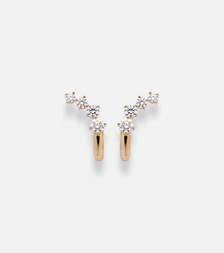 Aria Dagger Huggie 18kt hoop earrings with diamonds - Melissa Kaye - Modalova