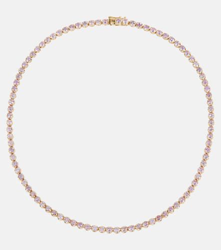 Kt gold tennis necklace with sapphires - Mateo - Modalova