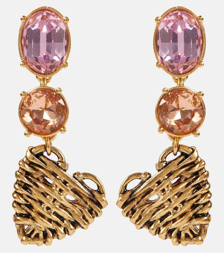 Rattan Heart embellished earrings - Oscar de la Renta - Modalova