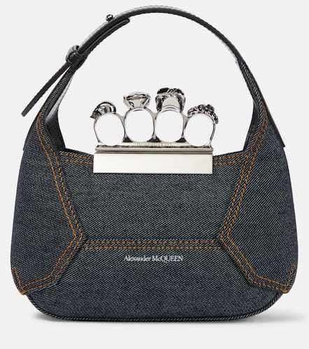 Jewelled Mini denim shoulder bag - Alexander McQueen - Modalova