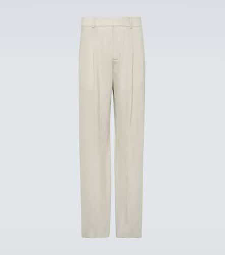 Wool and silk-blend moulinÃ© wide-leg pants - Bottega Veneta - Modalova