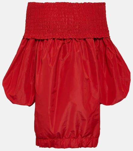 Smocked off-shoulder crÃªpe minidress - Patou - Modalova