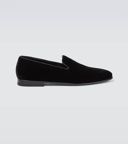 Manolo Blahnik Mario velvet loafers - Manolo Blahnik - Modalova