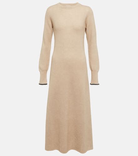 Alpaca and cotton-blend midi dress - Brunello Cucinelli - Modalova