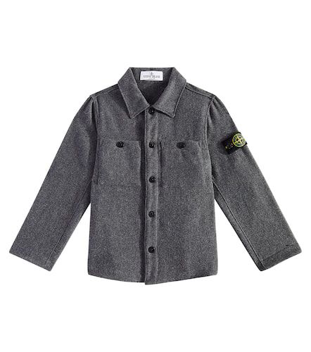 Compass wool-blend overshirt - Stone Island Junior - Modalova