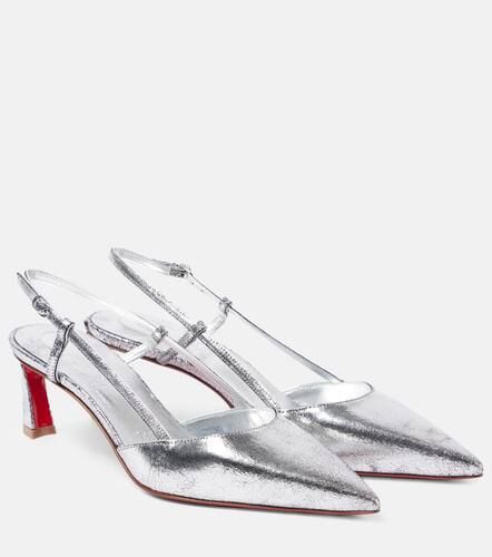 Condoroline 55 metallic leather slingback pumps - Christian Louboutin - Modalova