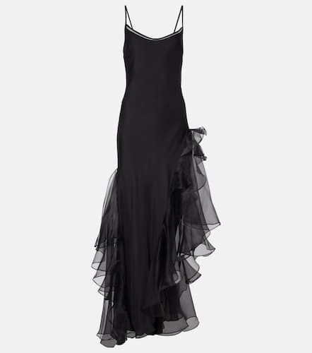 Sage Flounce ruffled sheer silk maxi dress - SIR - Modalova