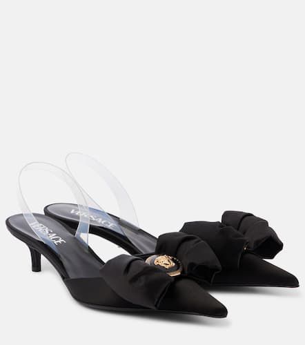 Pumps slingback Alia 45 in raso - Versace - Modalova