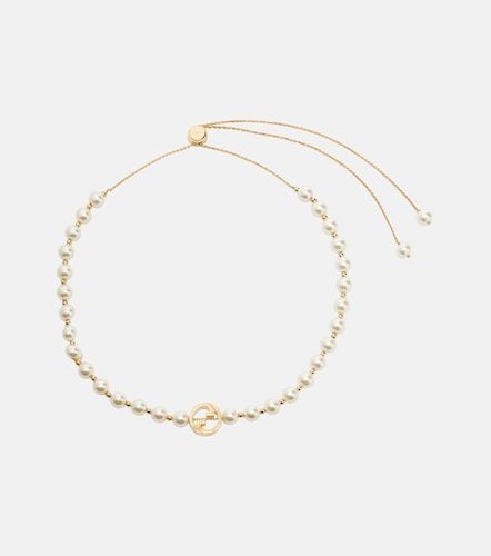 Collar Interlocking G con perlas sintéticas - Gucci - Modalova