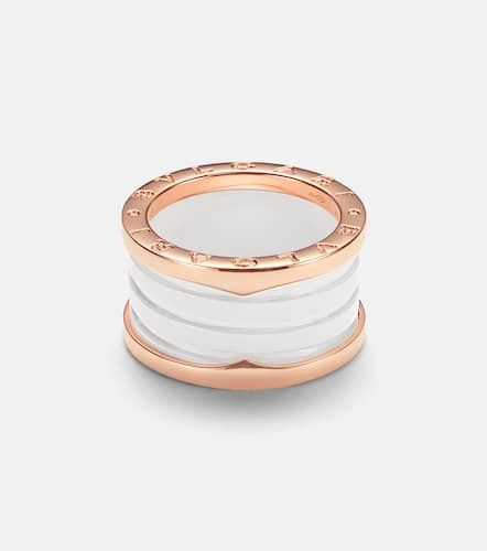 B.zero1 18kt rose and ceramic ring - Bvlgari - Modalova