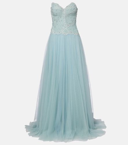 Abito lungo Vivienne in tulle con cristalli - Costarellos - Modalova