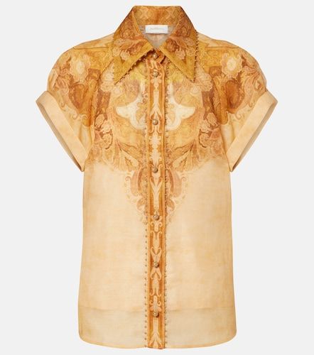 Camicia Como in lino e seta con stampa - Zimmermann - Modalova